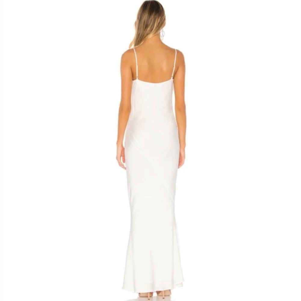 Shona Joy Lux Bias Cowl Neck Slip Dress Ivory White - Picture 5 of 12